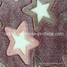 Calafateo Coral Fleece Embossed Star Customized Embossed Fleece Tela